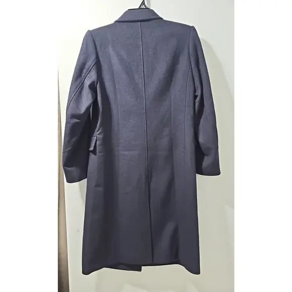 NWT Quince Italian Wool Double Breasted Coat Womens Medium Navy MSRP 190 - Picture 12 of 12